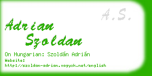 adrian szoldan business card